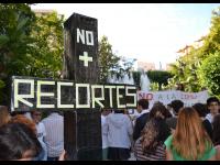 Manifestación y huelga general de estudiantes en Marbella