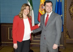 Susana Díaz pide a Moreno Bonilla que el PP vuelva a la Mesa de Partidos