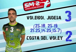 Triple pérdida del Costa del Voley en su visita al Voleibol Judesa (3-2)