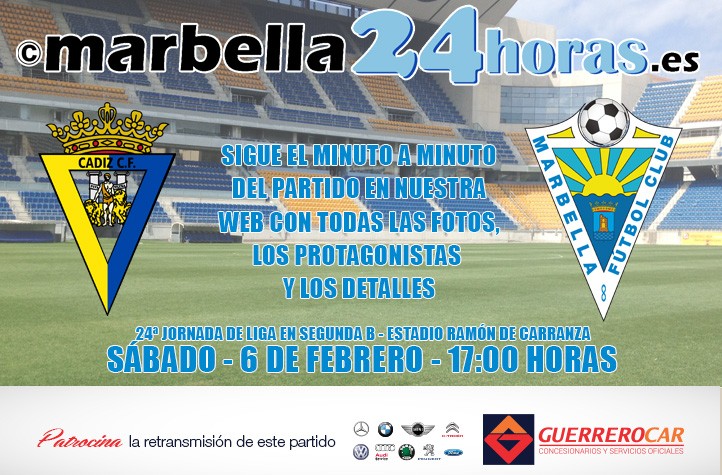 Sigue en directo el Cádiz-Marbella con Marbella24Horas
