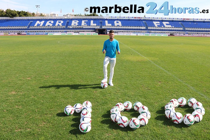 El canterano Marcos Ruiz ya es centenario con el Marbella FC