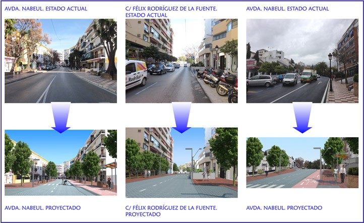 Las obras dejan la avenida Nabeul con solo un carril para el tráfico