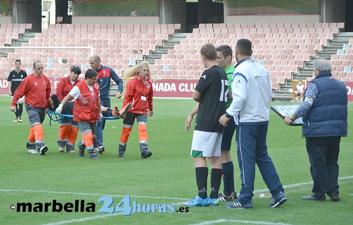 Sergio Rodríguez abandonó el campo al recibir un golpe en la nariz