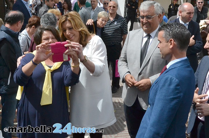 Susana Díaz visita Marbella y anuncia un nuevo instituto para San Pedro