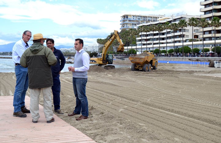 Nueva regeneración en las playas de Marbella, ahora para el verano