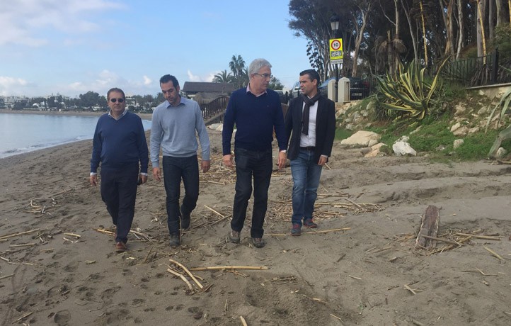 Marbella pide al Gobierno dinero para recuperar las playas tras el temporal