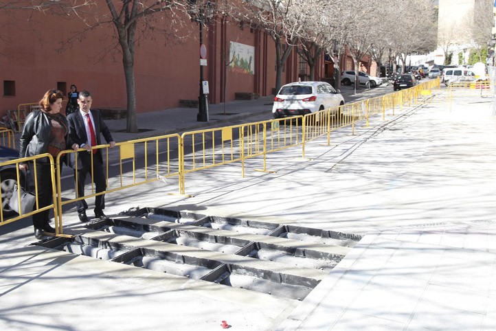 Mejoras en el saneamiento de la avenida del Mercado en Marbella