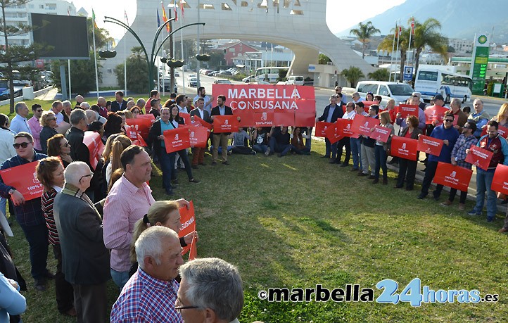 Militantes de Marbella, San Pedro y Ojén dan su apoyo a Susana Díaz