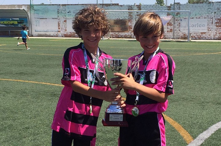 Los benjamines Ander y Javi González, campeones de Andalucía con Málaga