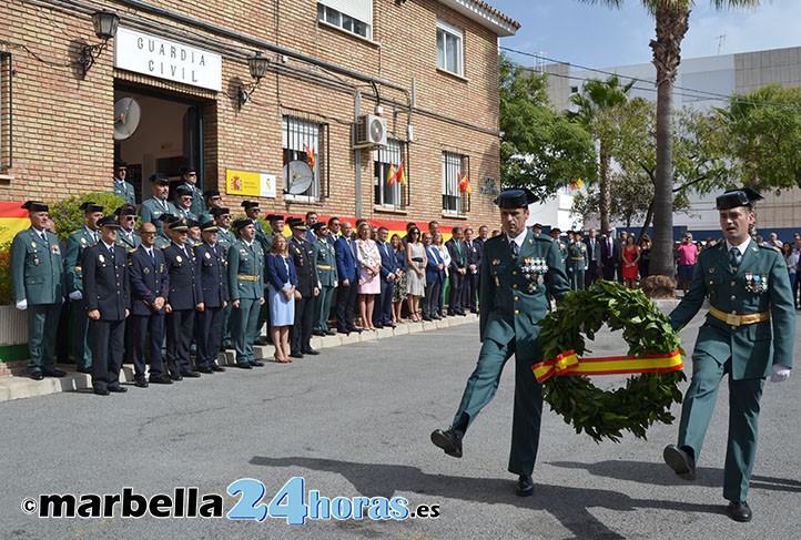 La Guardia Civil de Marbella celebra su patrona con la mirada en Cataluña