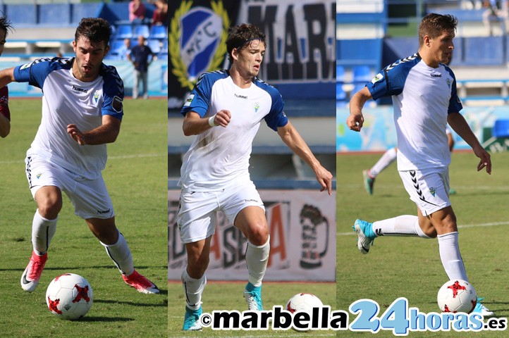 Chus Hevia, Corpas y Luis Rioja, los hombres gol del Marbella FC