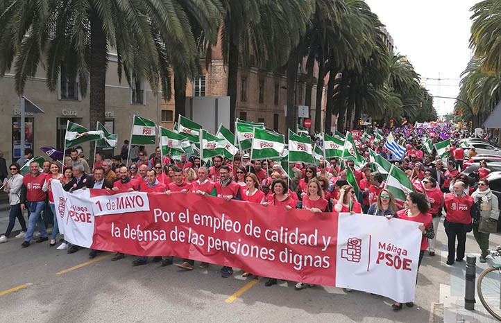El PSOE reclama en el 1 de mayo la derogación de la reforma laboral del PP 