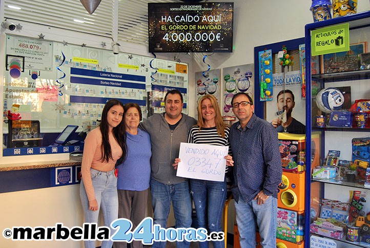 La Lotería de Navidad reparte 1,6 millones de euros en Marbella