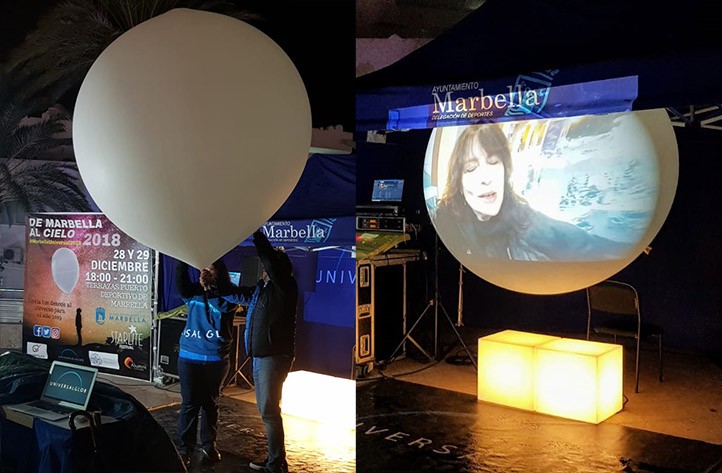 Deslucida suelta del "polémico" globo de los deseos en Marbella
