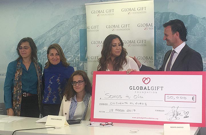 La Fundación Global Gift entrega 50.000 euros a la joven Sarah Almagro