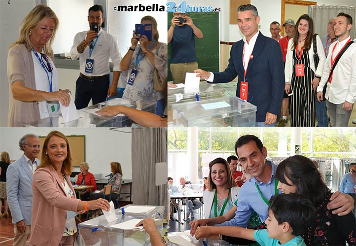 Los candidatos votan en Marbella con una llamada a la participación