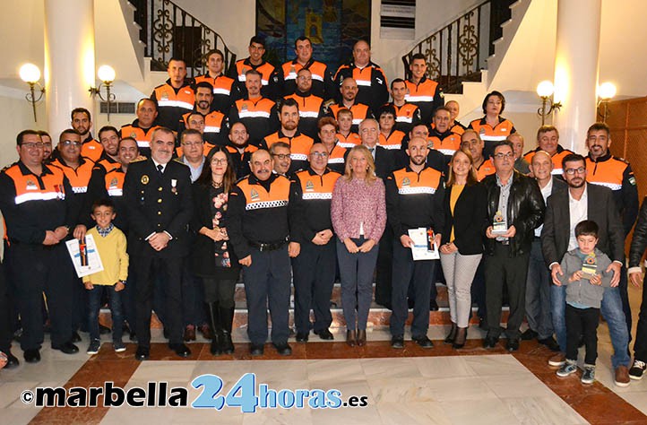 Reconocimiento a los voluntarios de Protección Civil en Marbella