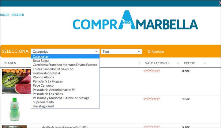 El gobierno de Marbella presenta una web con 10 tiendas y dice que son 200