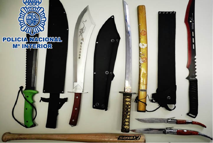 Seis detenidos en Marbella con catanas y machetes para vengar una pelea