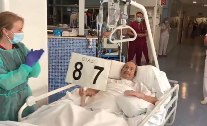 Sale de la UCI del Hospital Costa del Sol tras 87 días el último paciente Covid