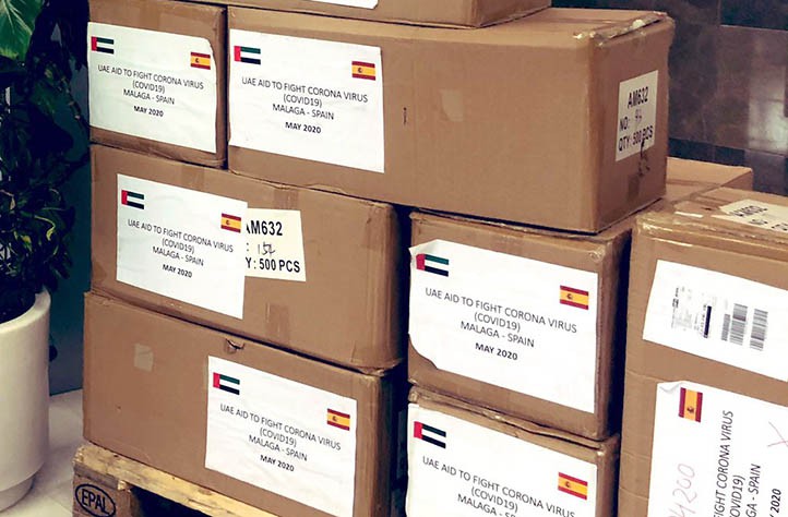 El Hospital Costa del Sol recibe el material donado por Emiratos Árabes