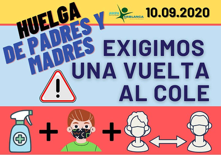 La ampa del Xarblanca llama a la huelga en el primer día de clase en Marbella
