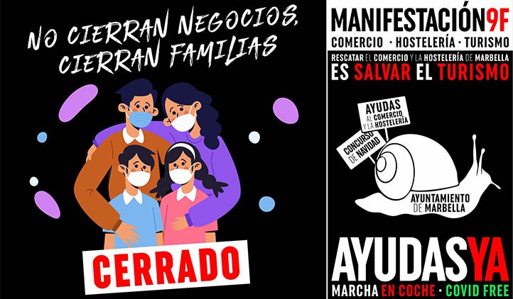 Comerciantes de Marbella volverán a manifestarse para pedir ayudas a Muñoz
