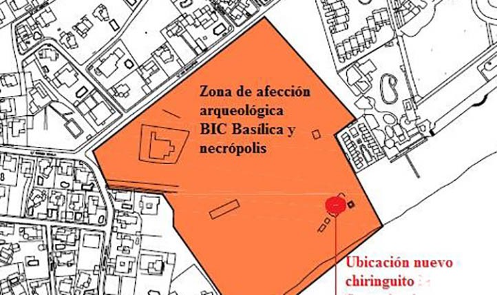 Denuncian el proyecto de un chiringuito junto a la basílica de Vega del Mar 