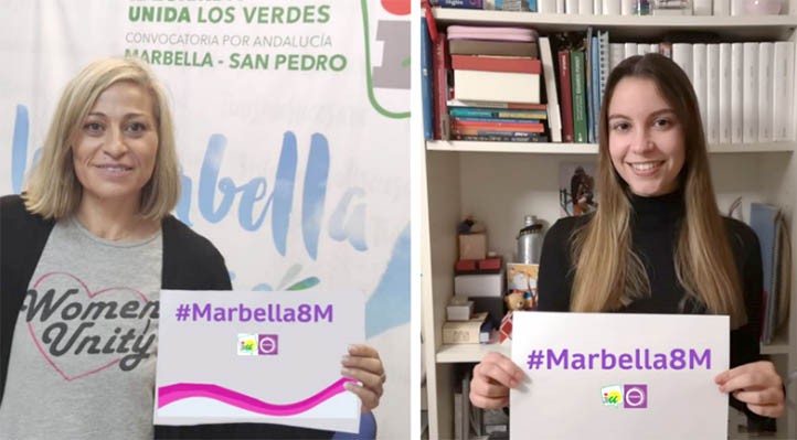 IU y Podemos llaman en Marbella a la movilización feminista en redes sociales