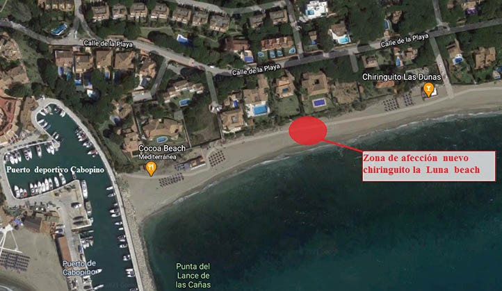 Denuncian el proyecto de un chiringuito en la playa marbellí de Calahonda