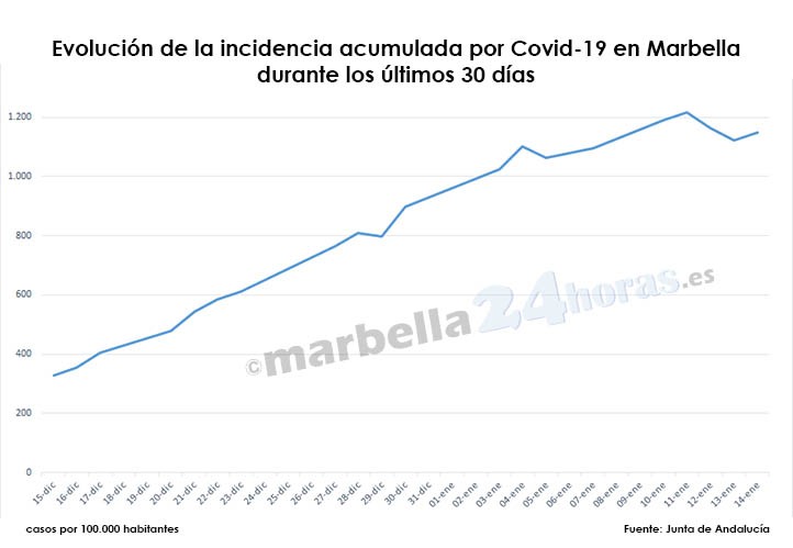 Marbella registra un repunte de la incidencia covid y otro fallecimiento