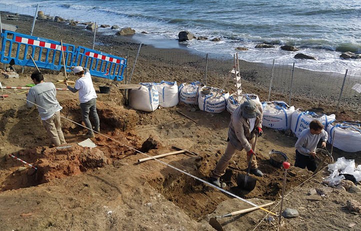 Los trabajos en las Dunas revelan un taller alfarero romano con tres hornos
