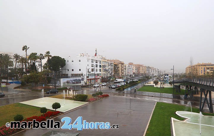La borrasca Celia trae a Marbella calima y otra alerta por lluvias fuertes