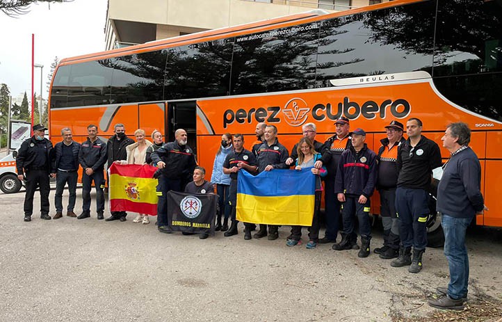 Bomberos de Marbella viajan a Polonia para recoger a refugiados ucranianos