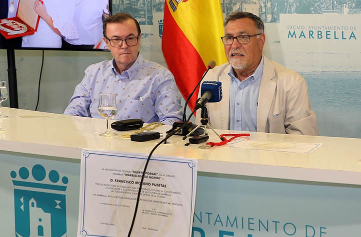 El historiador Francisco Moyano recibirá la Medalla de Marbellero de Honor