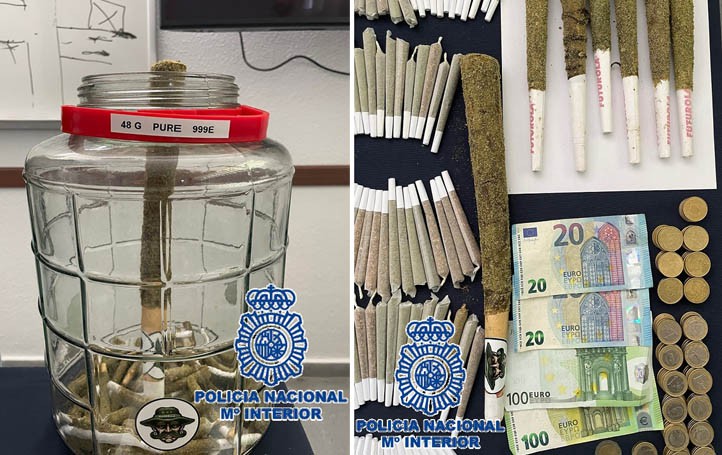 Porros XL a mil euros en un club de fumadores de marihuana en Marbella
