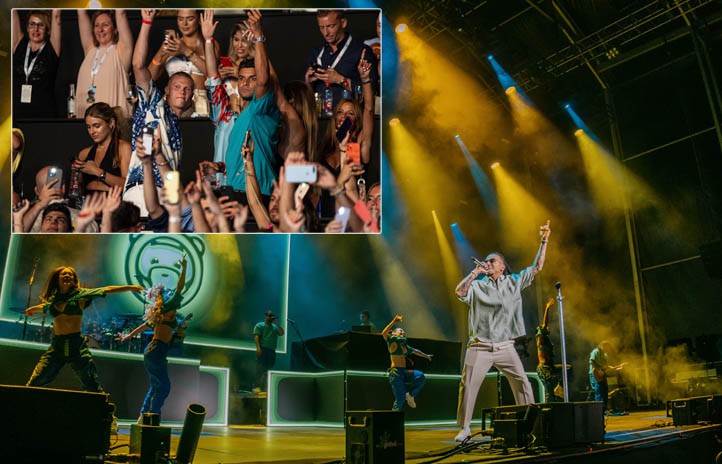 Ozuna arrasa en Marbella con el futbolista Haaland entre el público