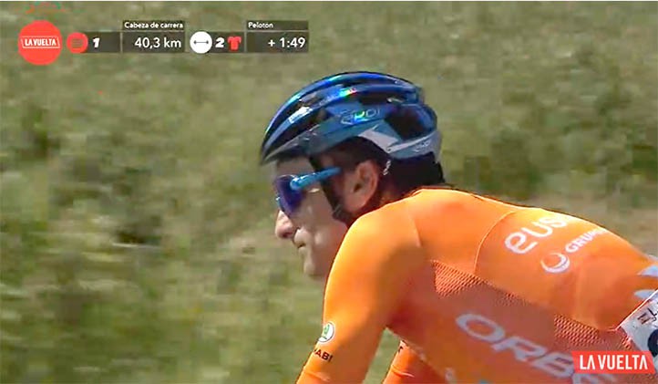 El marbellí Maté protagoniza una larga escapada en la Vuelta a España