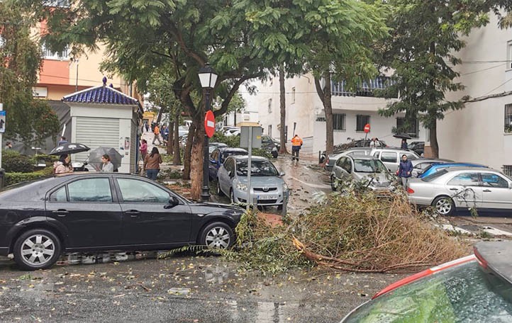 Las tormentas dejan más de 40 litros por metro cuadrado en Marbella