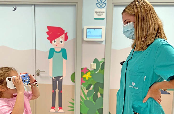 Realidad virtual para atenuar el estrés en niños que van a ser operados