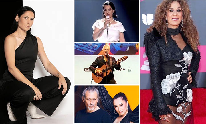 Rosario, Kiko Veneno, Camela, Rosa y Ruth Lorenzo, en la Feria de Marbella 