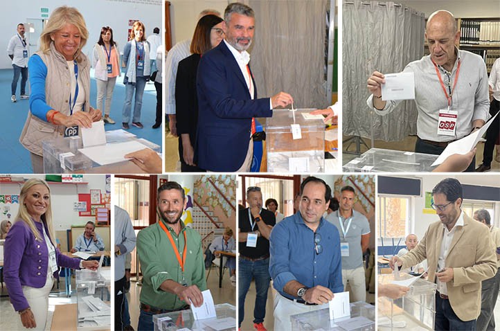 Los candidatos en Marbella votan con una llamada a la participación
