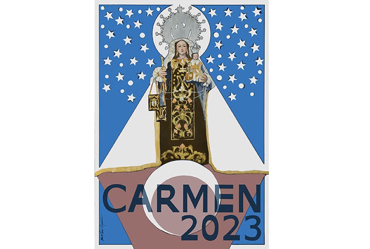 Cartel de la Virgen del Carmen, patrona de Marbella, 2023