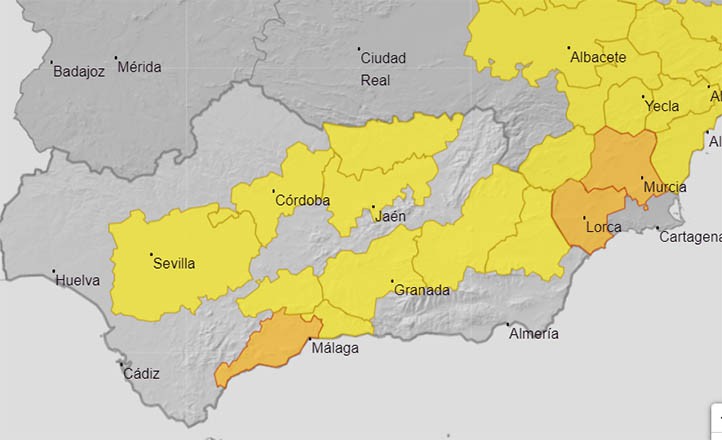 Continúa el calor en la Costa del Sol: alerta naranja este jueves