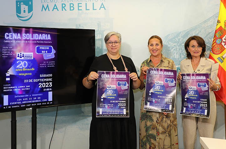 Marbella Voluntaria celebrará su 20º aniversario con una cena de gala
