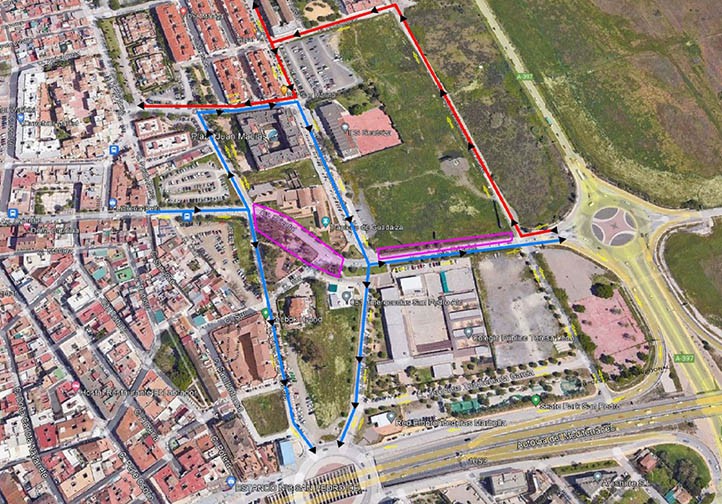 Reordenación del tráfico por obras en la zona este de San Pedro Alcántara