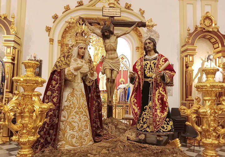 Todo listo para la salida extraordinaria del Cristo del Amor de Marbella