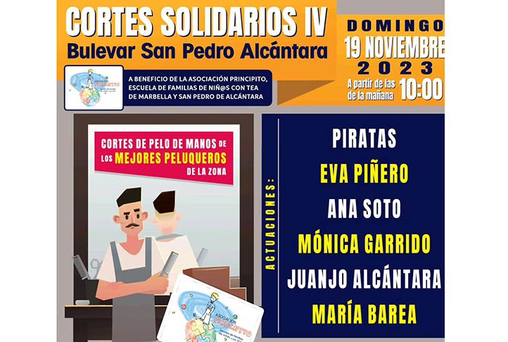Vuelven los cortes de pelo solidarios al bulevar de San Pedro Alcántara