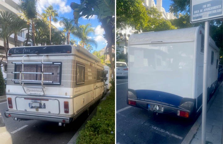 Vecinos denuncian la "invasión" de autocaravanas en calles de Marbella