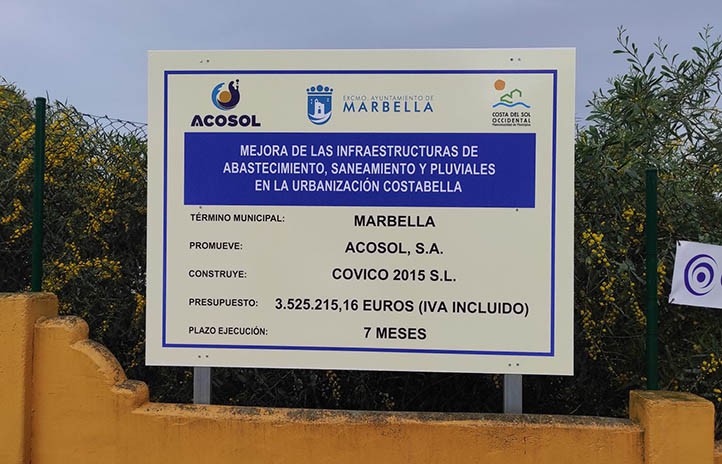 Arrancan en Marbella las obras de saneamiento en la zona de Costabella